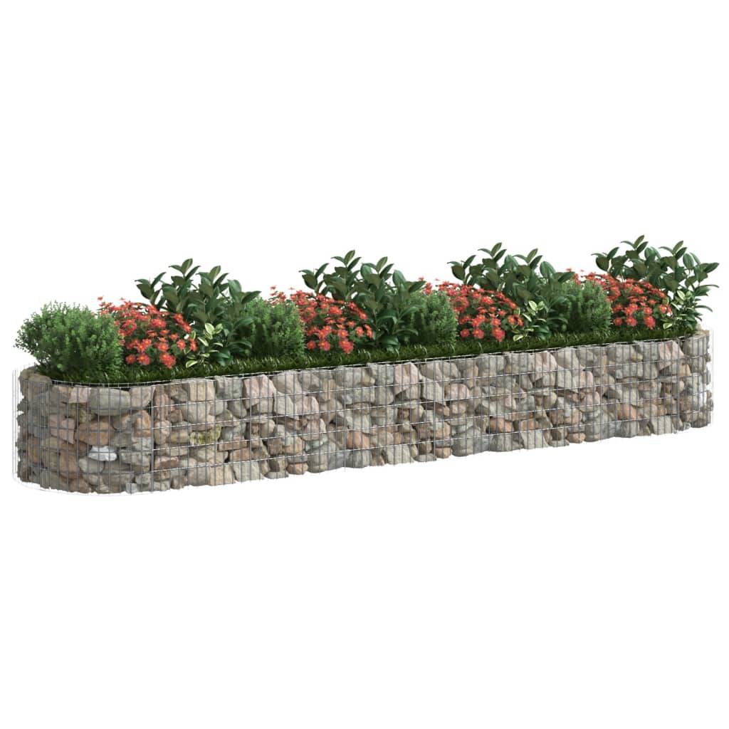 vidaXL Gabionen-Hochbeet Verzinktes Eisen 400x100x50 cm