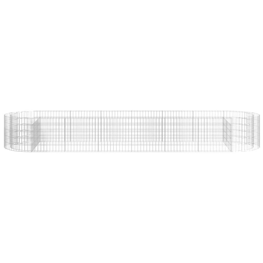 vidaXL Gabionen-Hochbeet Verzinktes Eisen 400x100x50 cm