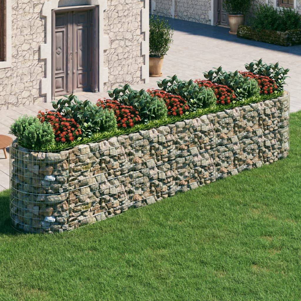 vidaXL Gabionen-Hochbeet Verzinktes Eisen 500x100x100 cm