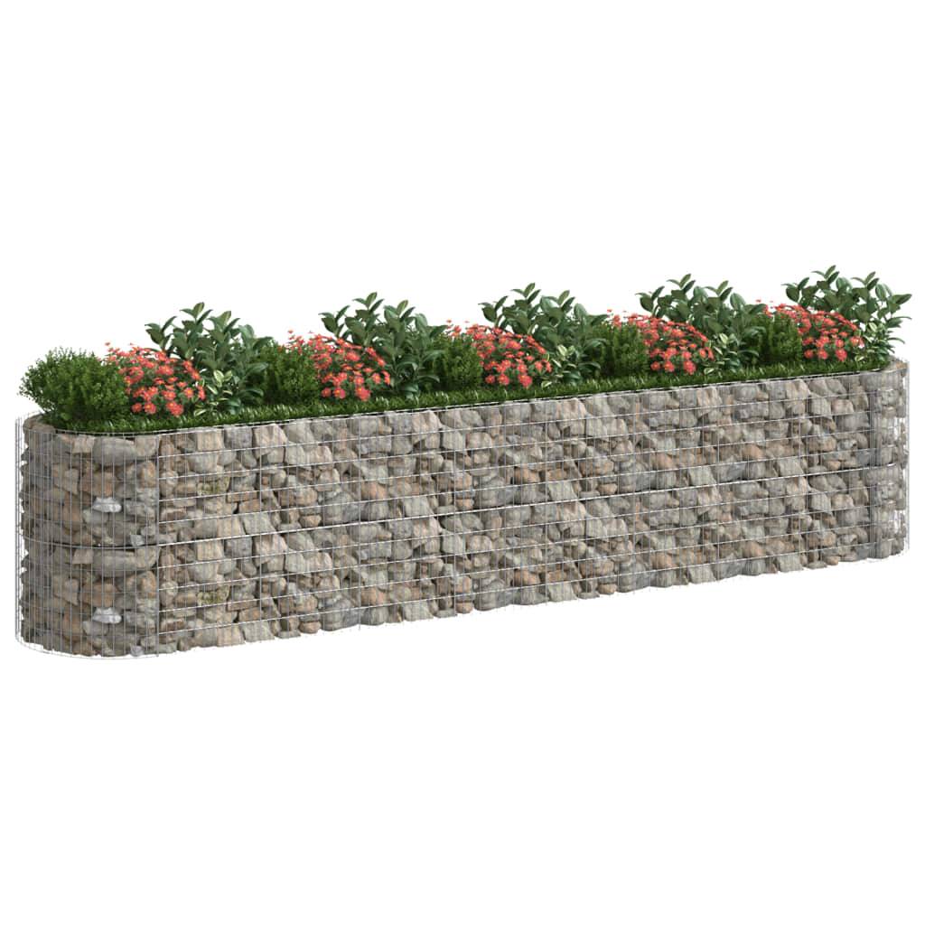 vidaXL Gabionen-Hochbeet Verzinktes Eisen 500x100x100 cm