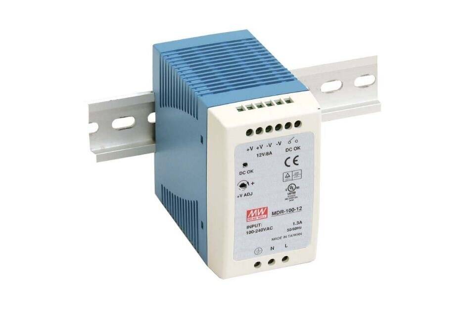 Jetrics MDR-100-24 DIN RAIL Netzteil, Netzteil 24V DC / 4A für Hutschienenmontage TS-35