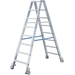 Krause 124883 Aluminium Stufen-Doppelleiter fahrbar Arbeitshöhe (max.): 4.35m Silber DIN EN 131 19.4kg Krause 124883 Aluminium Stufen-Doppelleiter fahrbar Arbeitshöhe (max.): 4.35m Silber DIN EN 131 19.4kg