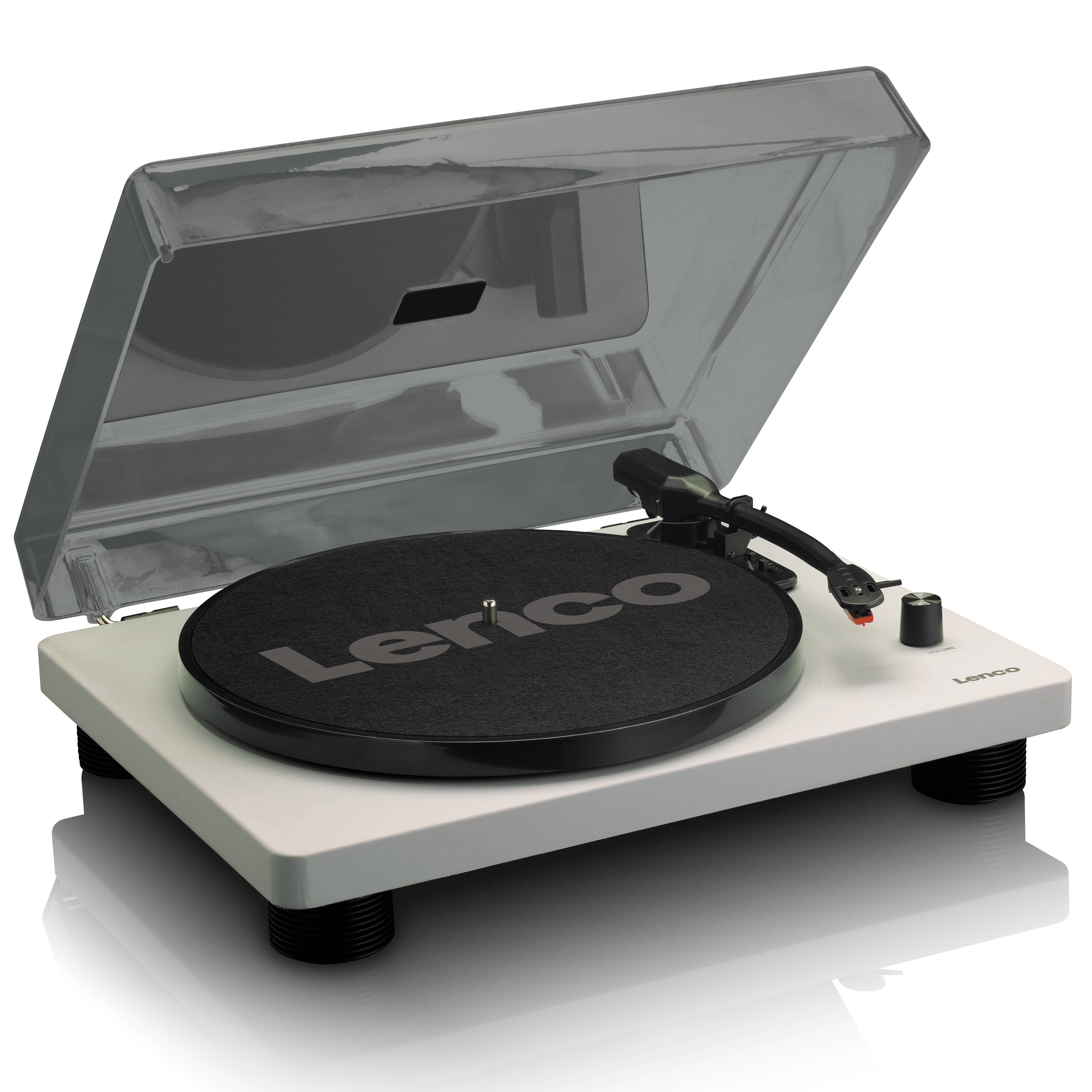 Lenco LS-50 USB-Plattenspieler Riemenantrieb Grau