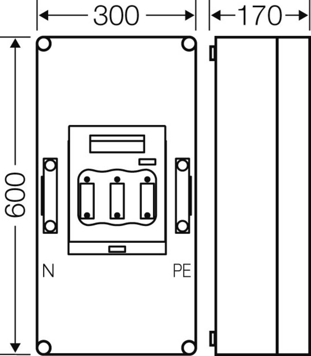 Hensel 2000189 Mi 5451 Verteilerschrank Inhalt 1 St.