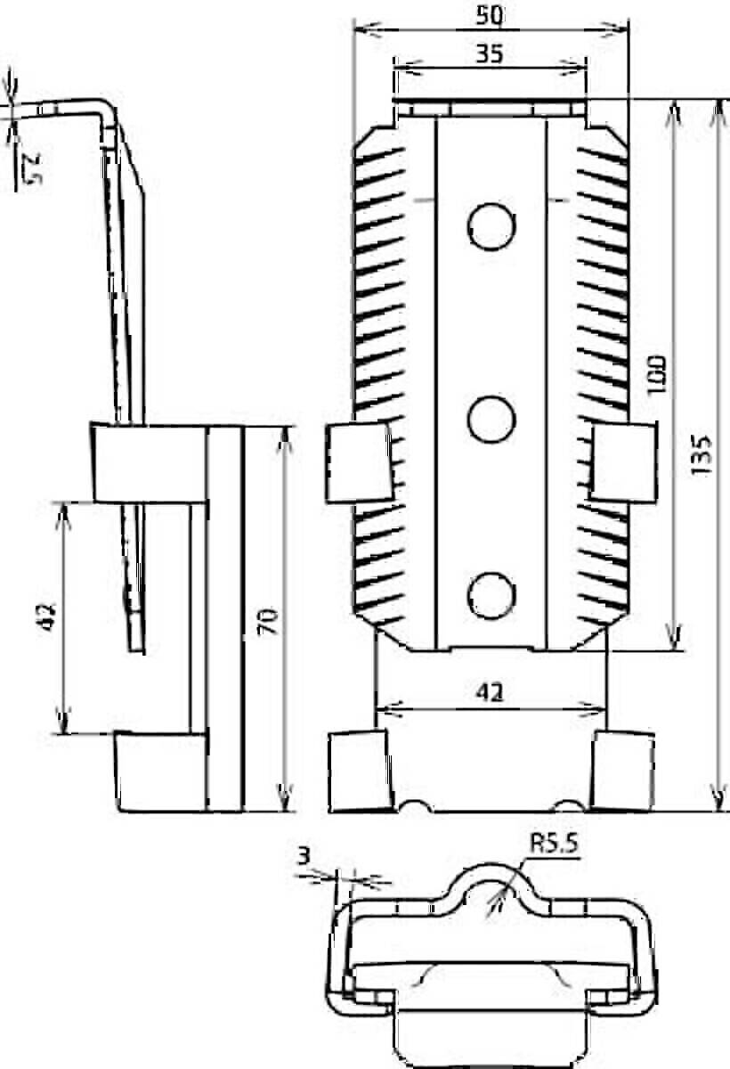 DEHN 308001 KV FE UNI Keilverbinder