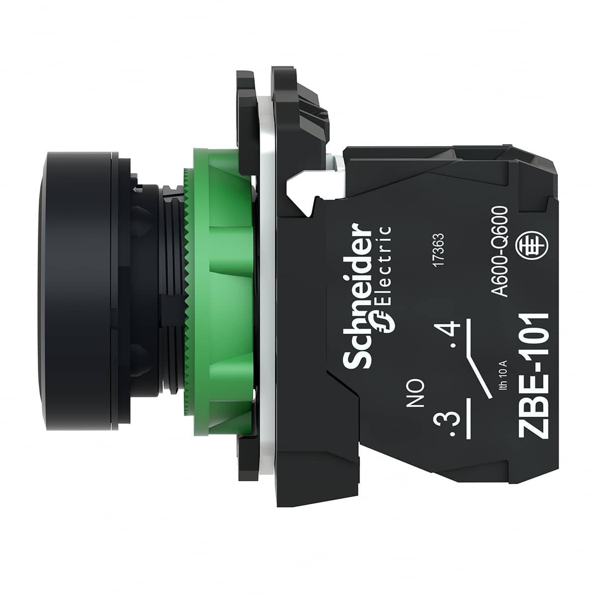 Schneider Electric XB5AA21 Harmony XB5AA21 Drucktaster Betätiger flach 1 Taste Schwarz Druckentriegelung 1 St.