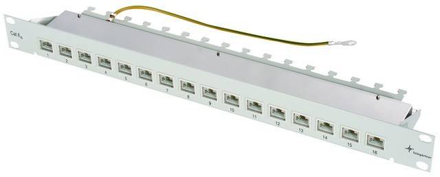 Telegärtner 100006996 16 Port 483 mm (19") CAT 6a 1 HE Bestückt