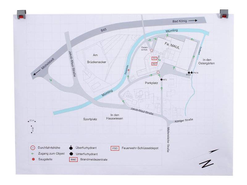 Maul Rollenclips S, 10 St./Ktn. grau