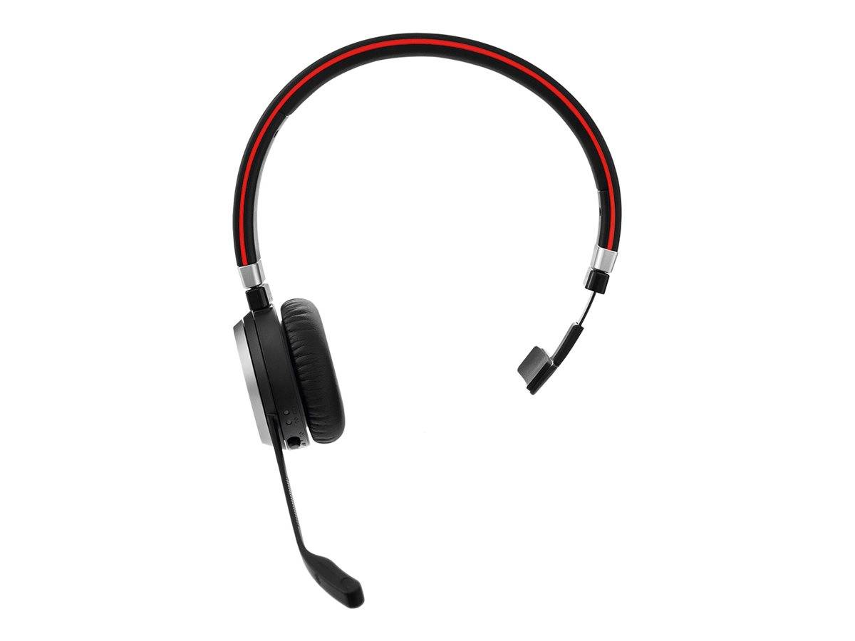 Jabra Evolve 65 Second Edition - UC On Ear Headset Bluetooth®, Funk Mono Schwarz Noise Cancelling, Mikrofon-Rauschunterdrückung Headset, Lautstärk