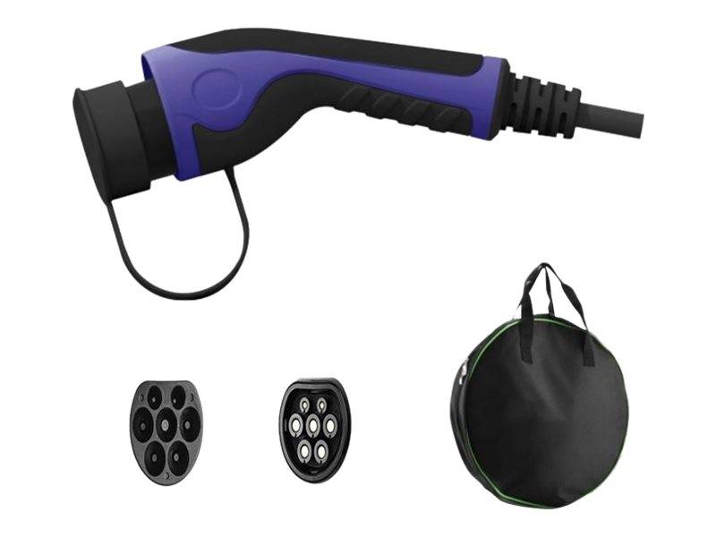 helos Typ 2 EV Ladekabel TV Mode 3,32A,22 kW, 3-Phasig 3 Meter mit Tasche Kabel & Adapter