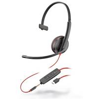 Poly Blackwire 3215, Kabelgebunden, Anrufe/Musik, 20 - 20000 Hz, 118 g, Kopfhörer, Schwarz