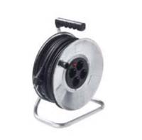 BACHMANN Stahlblechkabeltrommel 4-f. 25m, H05RR-F 3G1,5mm, IP20