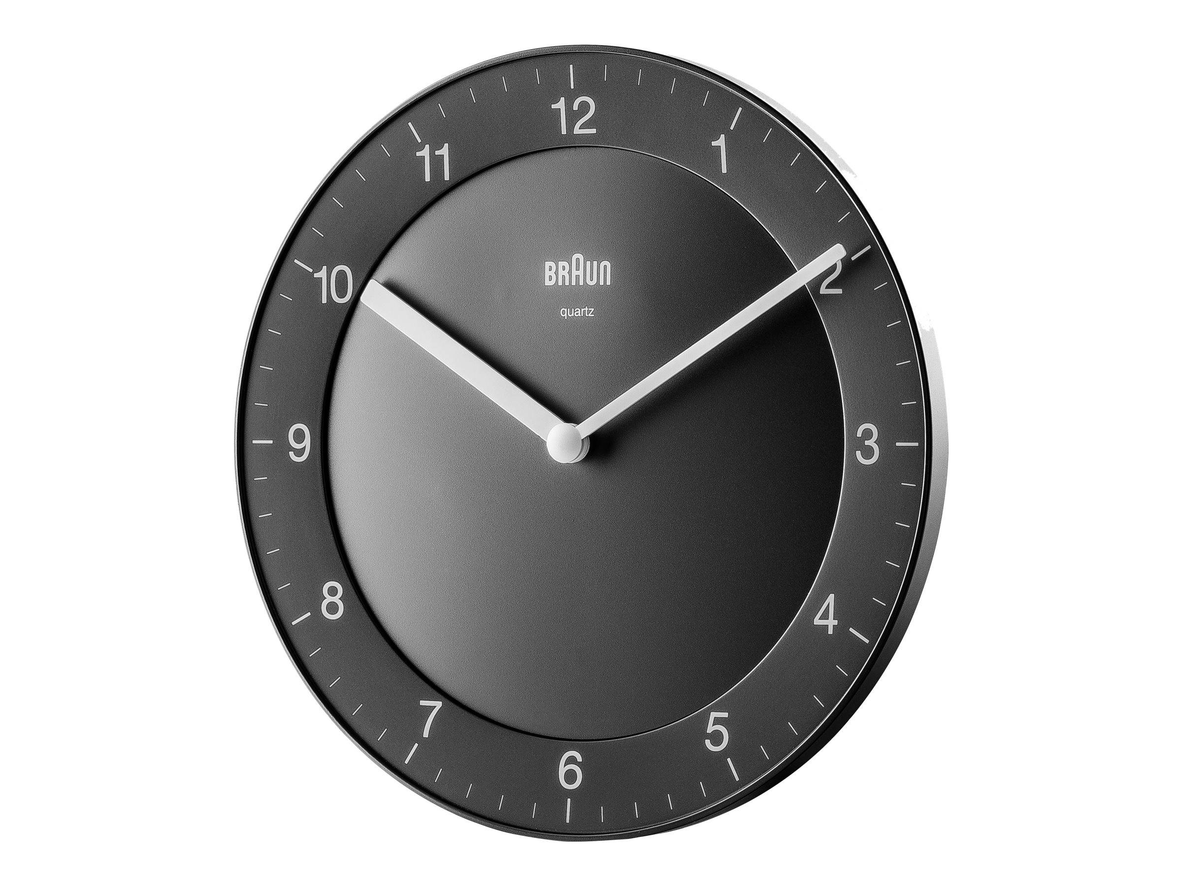 Braun BC 06 B Quarzwanduhr analog schwarz