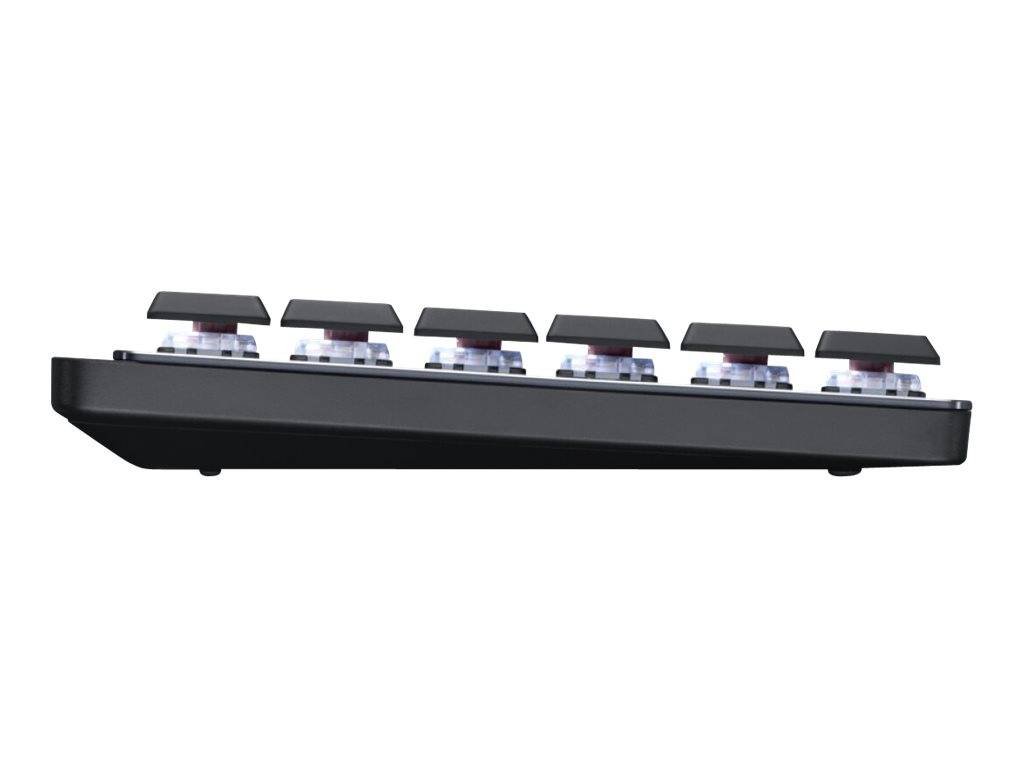Logitech MX Mechanical (Linear) Bluetooth®, Funk Tastatur Deutsch, QWERTZ Graphit Abnehmbares Kabel, Beleuchtet, Wiederaufladbar