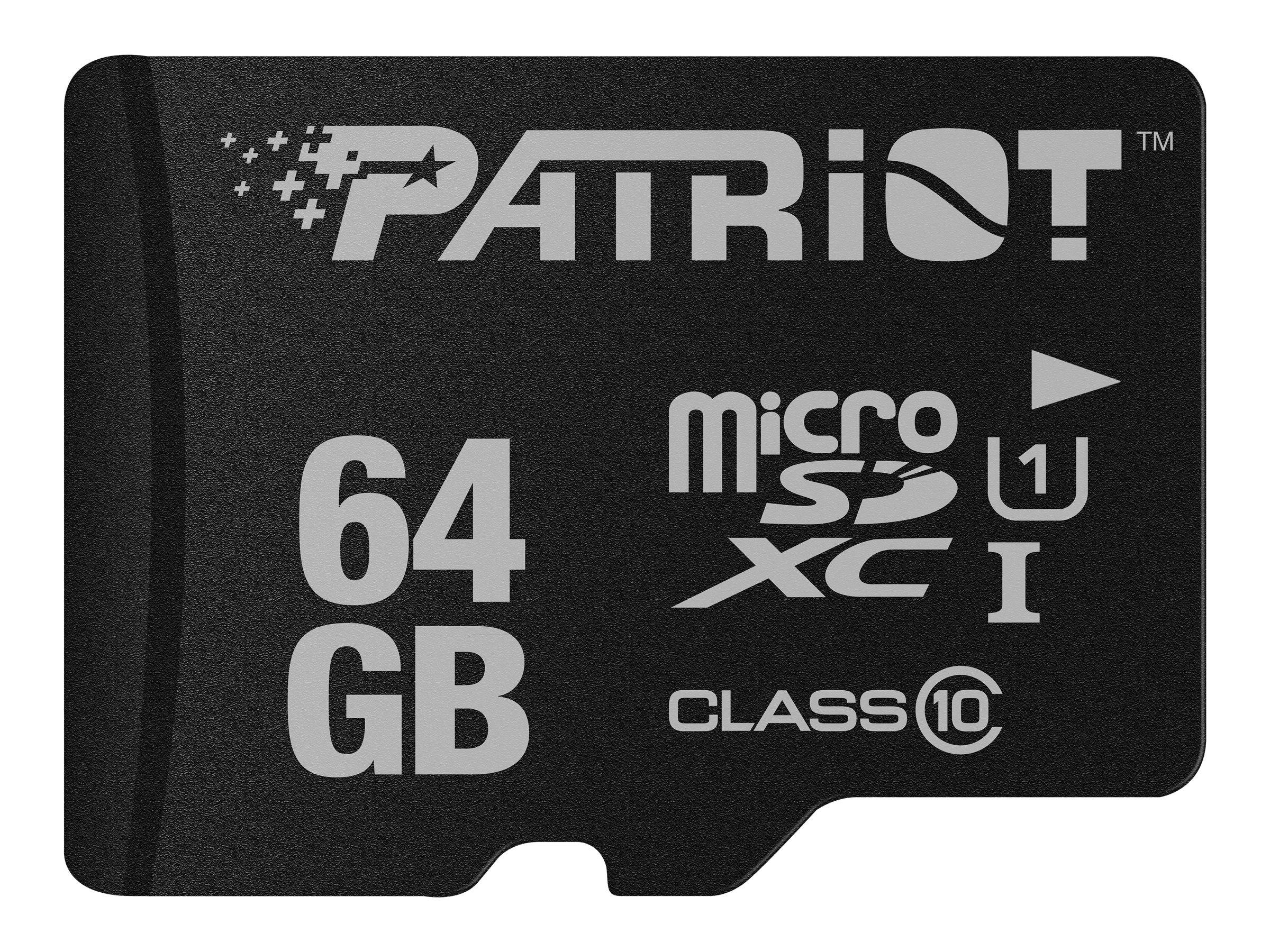 PATRIOT LX Series - Flash-Speicherkarte - 64 GB - UHS-I U1 / Class10 - microSDXC