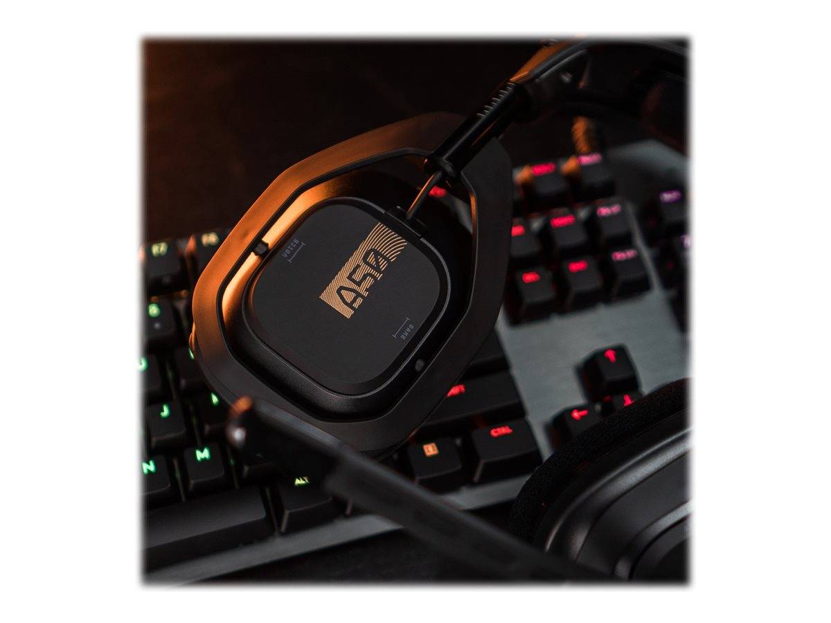 Astro A50 Gaming Over Ear Headset 7.1 Surround Schwarz Mikrofon-Rauschunterdrückung, Noise Cancelling Lautstärkeregelung, Mikrofon-Stummschaltung