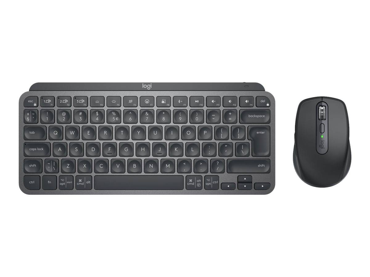 Logitech MX Keys Mini Combo for Business Kabellos Tastatur, Maus-Set Deutsch, QWERTZ Graphit