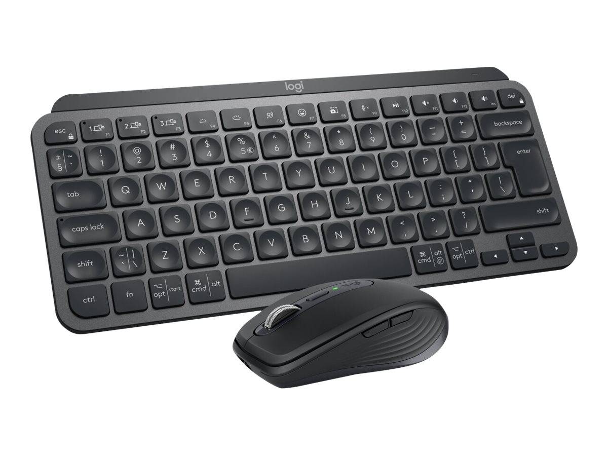 Logitech MX Keys Mini Combo for Business Kabellos Tastatur, Maus-Set Deutsch, QWERTZ Graphit