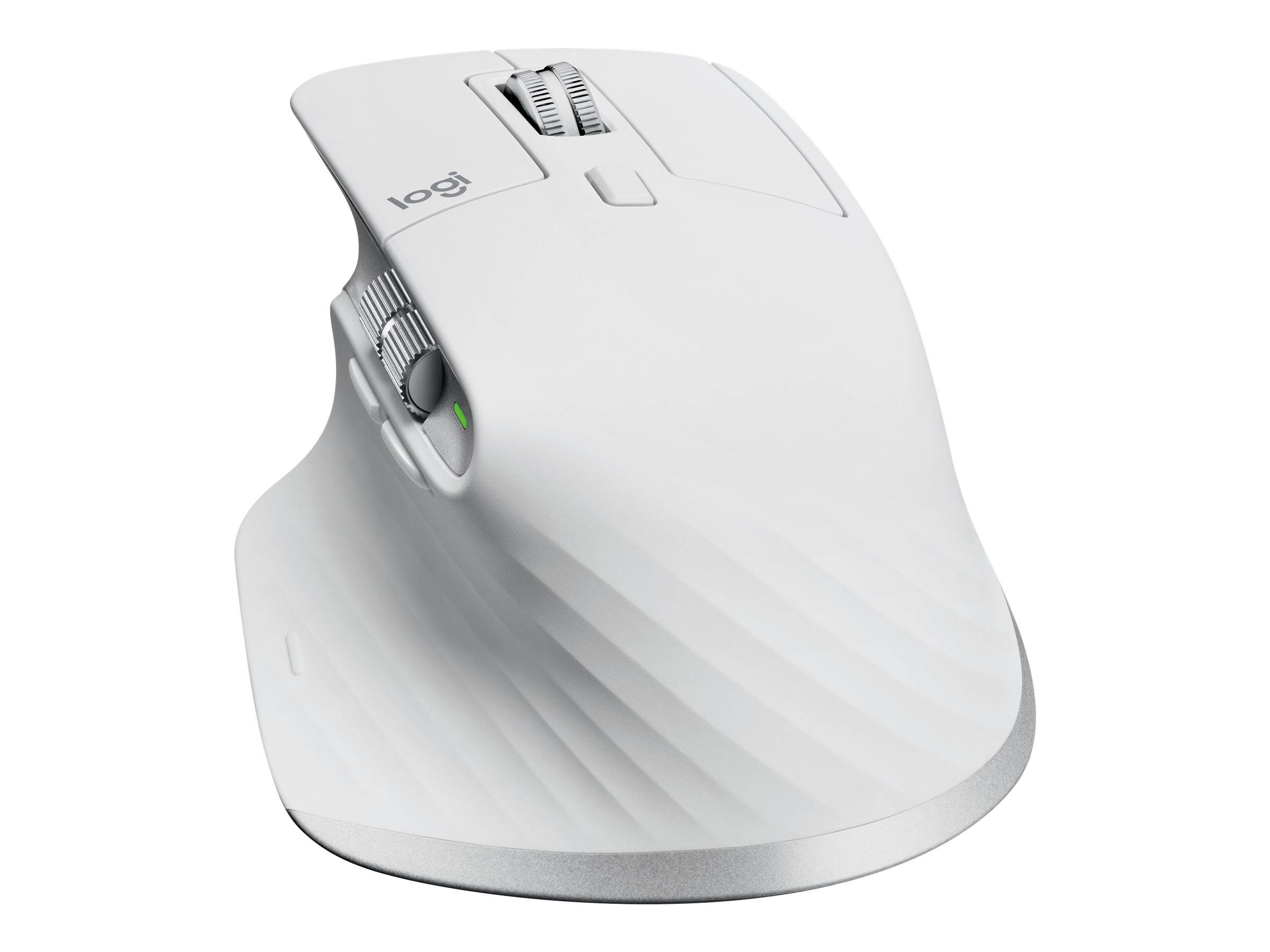 Logitech MX Master 3S Ergonomische Maus Bluetooth®, Funk Optisch Hellgrau 7 Tasten 8000 dpi Abnehmbares Kabel, Ergonomisch