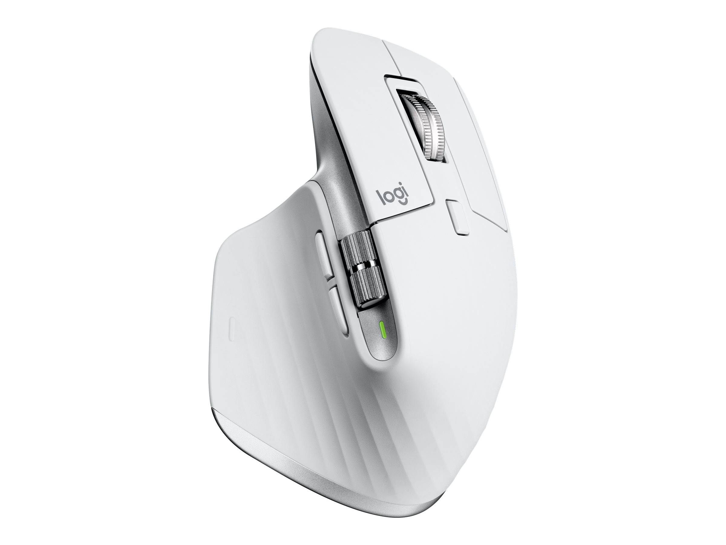 Logitech MX Master 3S Ergonomische Maus Bluetooth®, Funk Optisch Hellgrau 7 Tasten 8000 dpi Abnehmbares Kabel, Ergonomisch