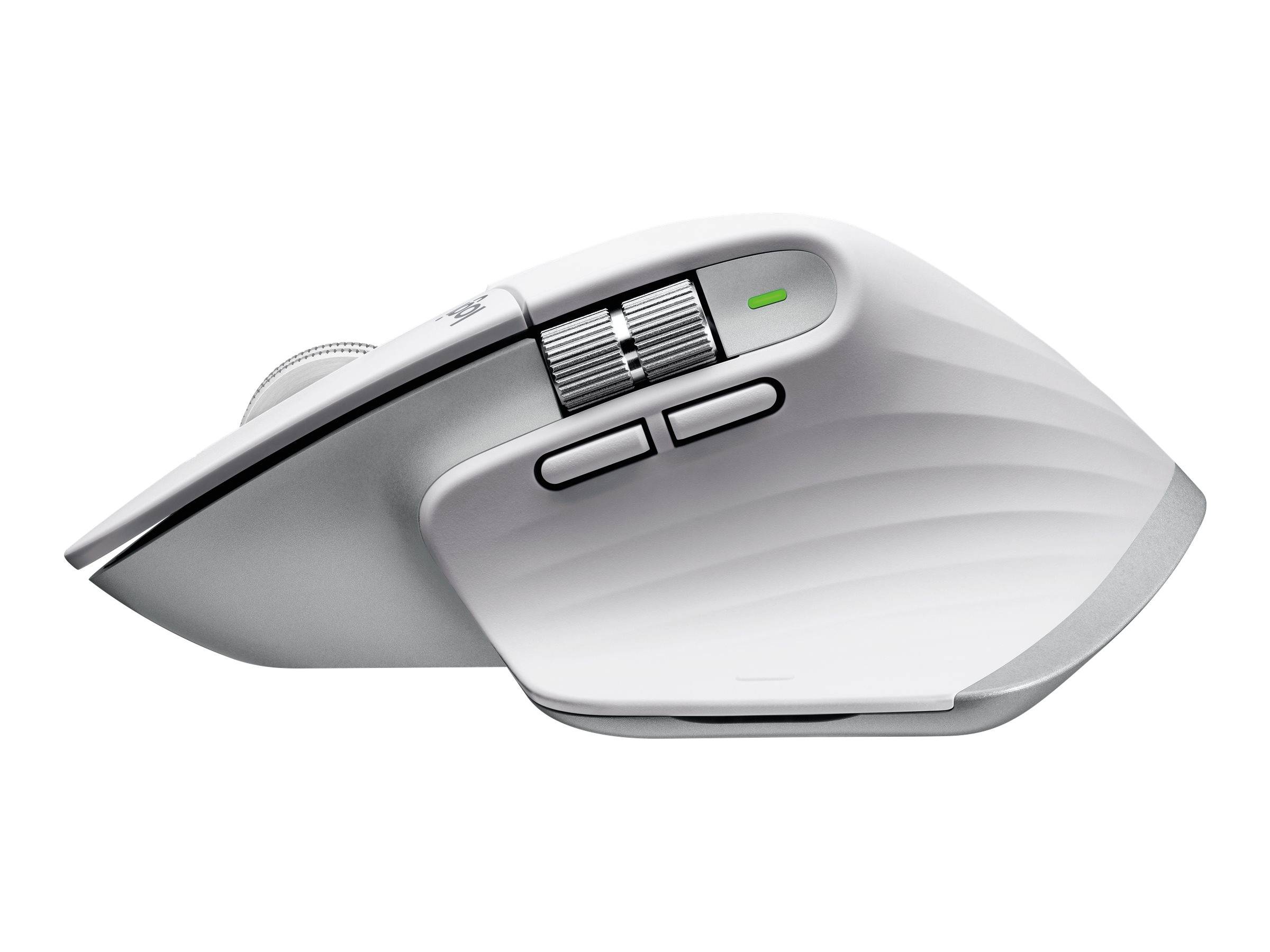 Logitech MX Master 3S Ergonomische Maus Bluetooth®, Funk Optisch Hellgrau 7 Tasten 8000 dpi Abnehmbares Kabel, Ergonomisch