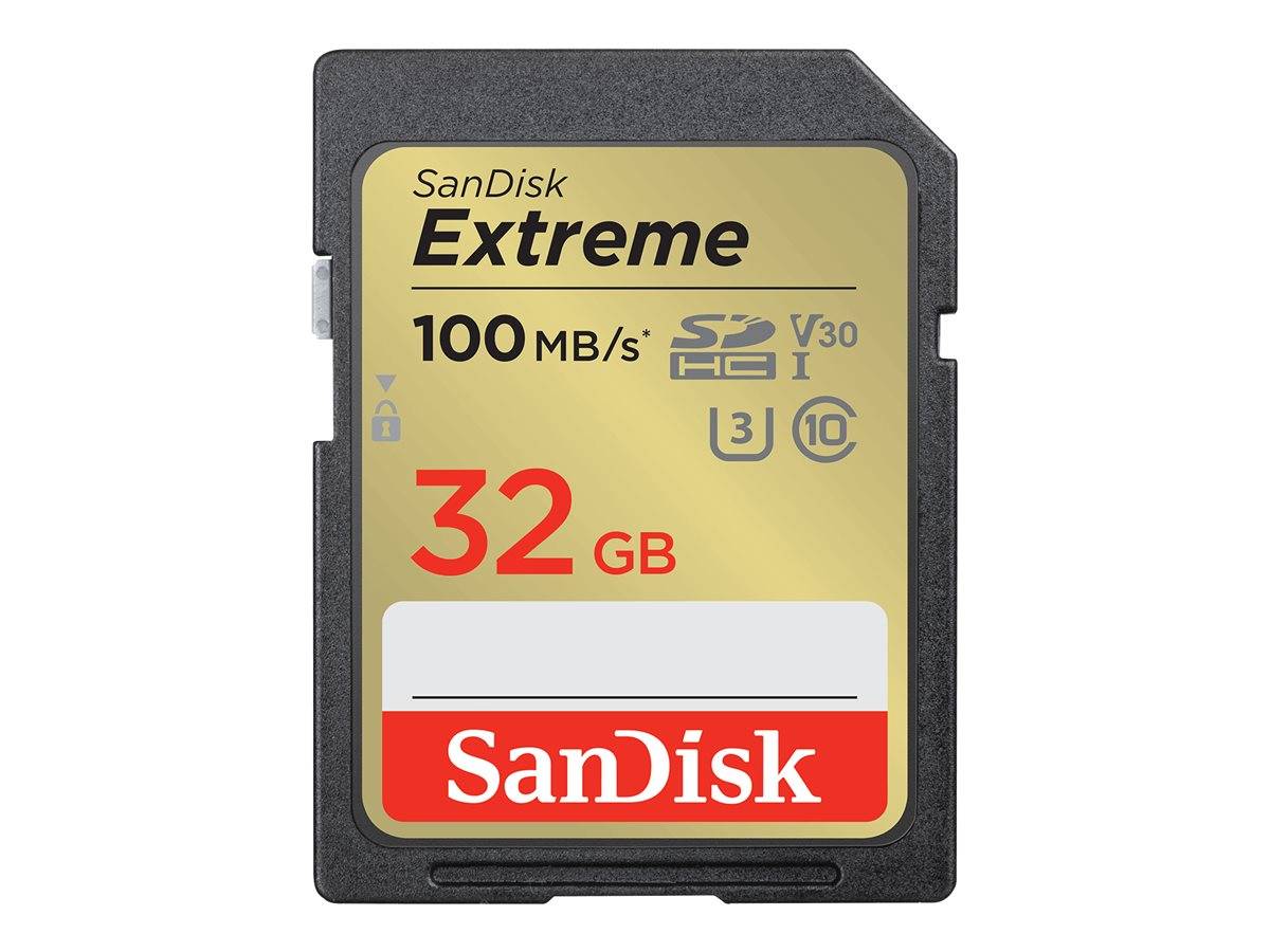 SanDisk Extreme SDXC-Karte 32 GB Class 10 UHS-I stoßsicher, Wasserdicht