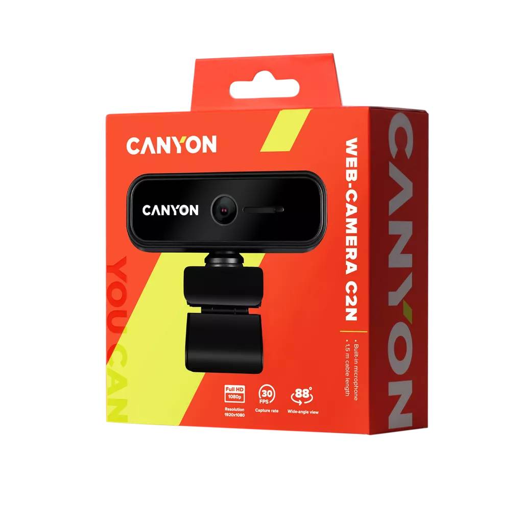 Canyon C2N, 2 MP, 1920 x 1080 Pixel, Full HD, 30 fps, 200 mm, Auto