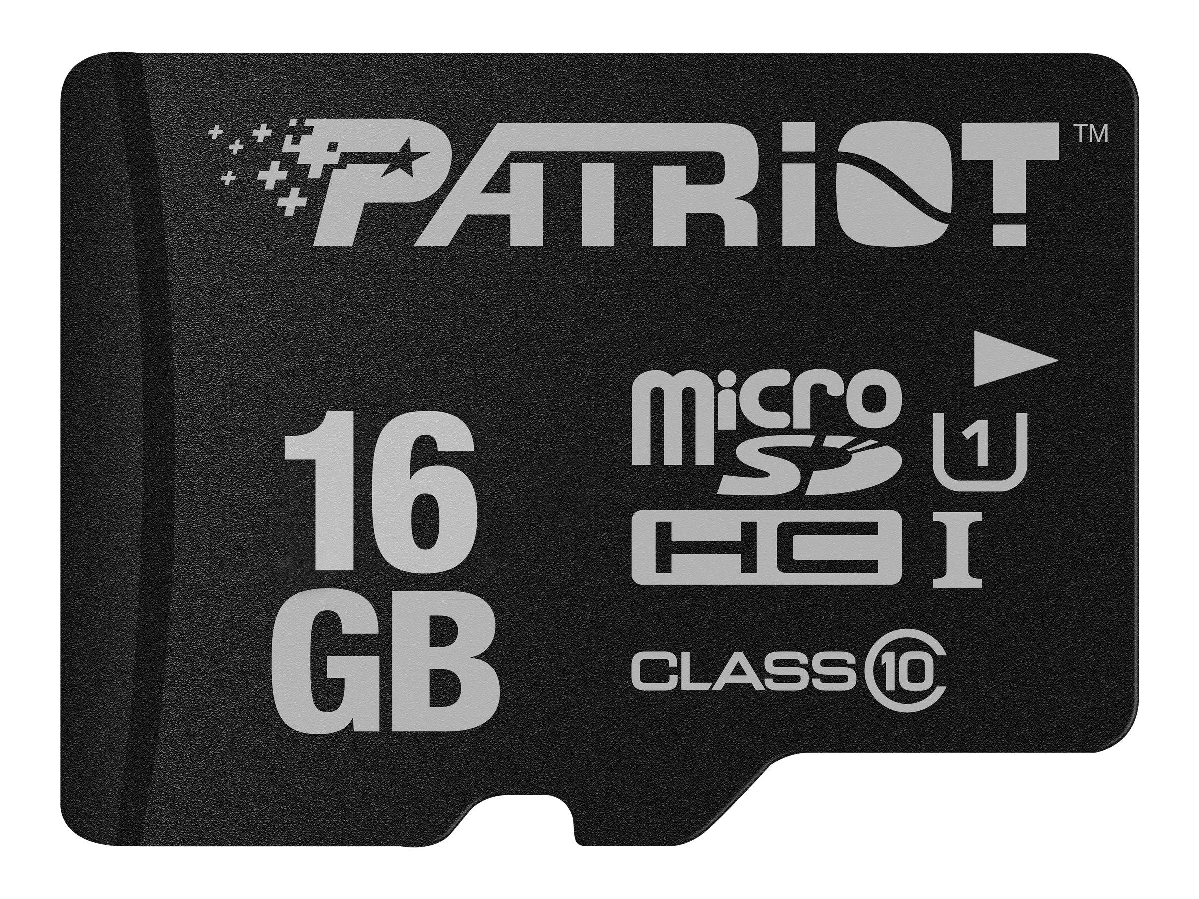 PATRIOT LX Series - Flash-Speicherkarte - 16 GB - UHS-I U1 / Class10 - microSDHC