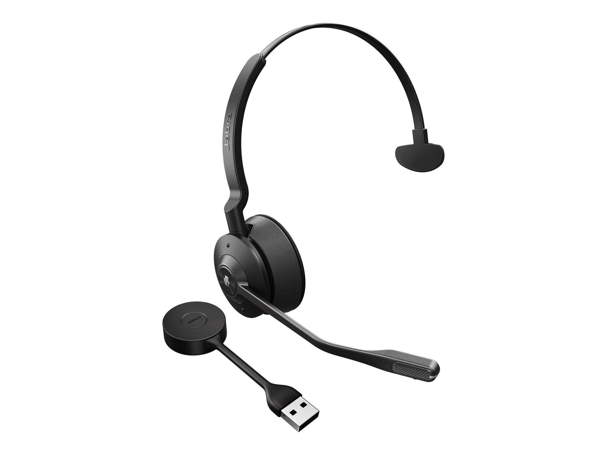 Jabra Engage 55 Telefon On Ear Headset DECT Mono Schwarz Lautstärkeregelung, Mikrofon-Stummschaltung, Mono