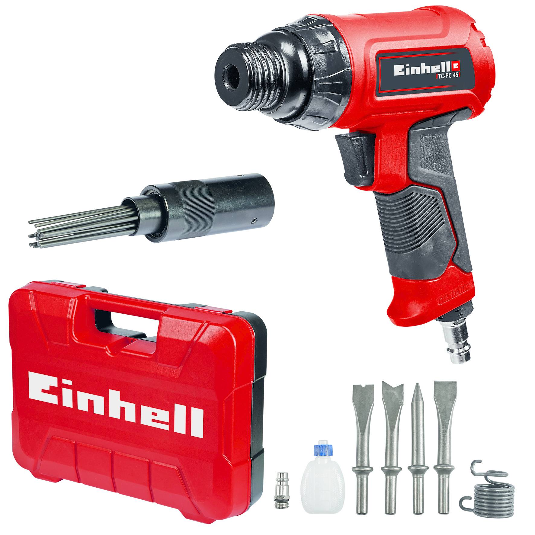 Einhell TC-PC 45 Set - Schwarz - Rot - 4500 RPM - 1,2 J - Druckluft - 1 kg - 260 mm