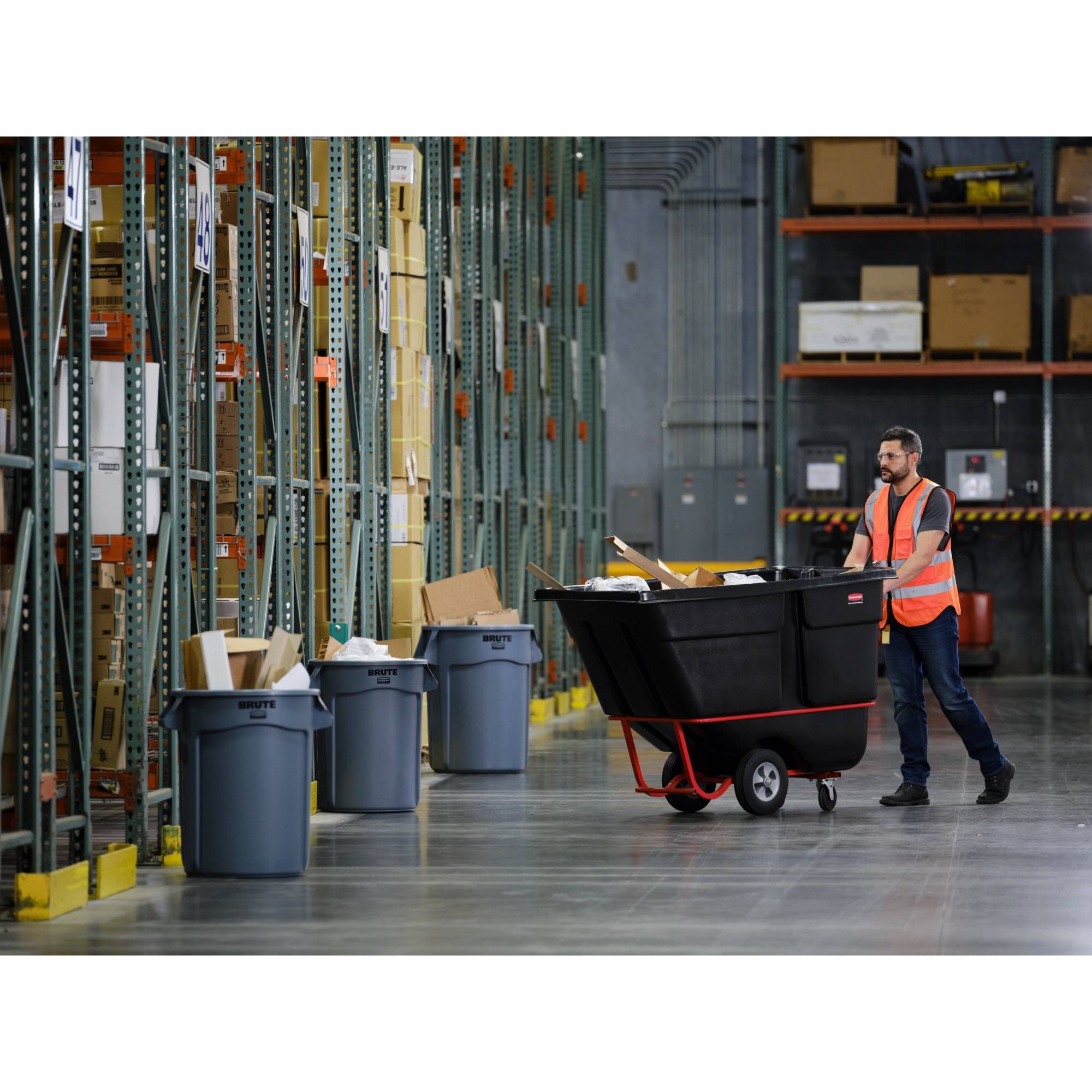 Rubbermaid 0086876014679 Wertstoffbehälter 121l (Ø x H) 560mm x 690mm Grau 1St.