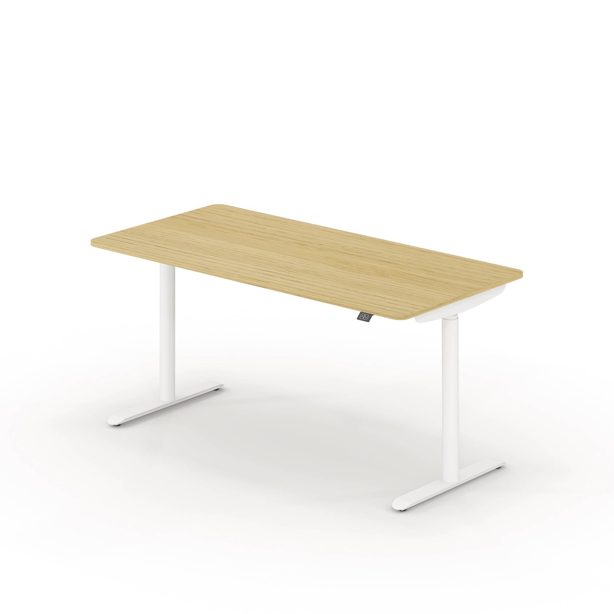 Schreibtisch se:lab e-desk 160x65-128x80 ws/eiche hell