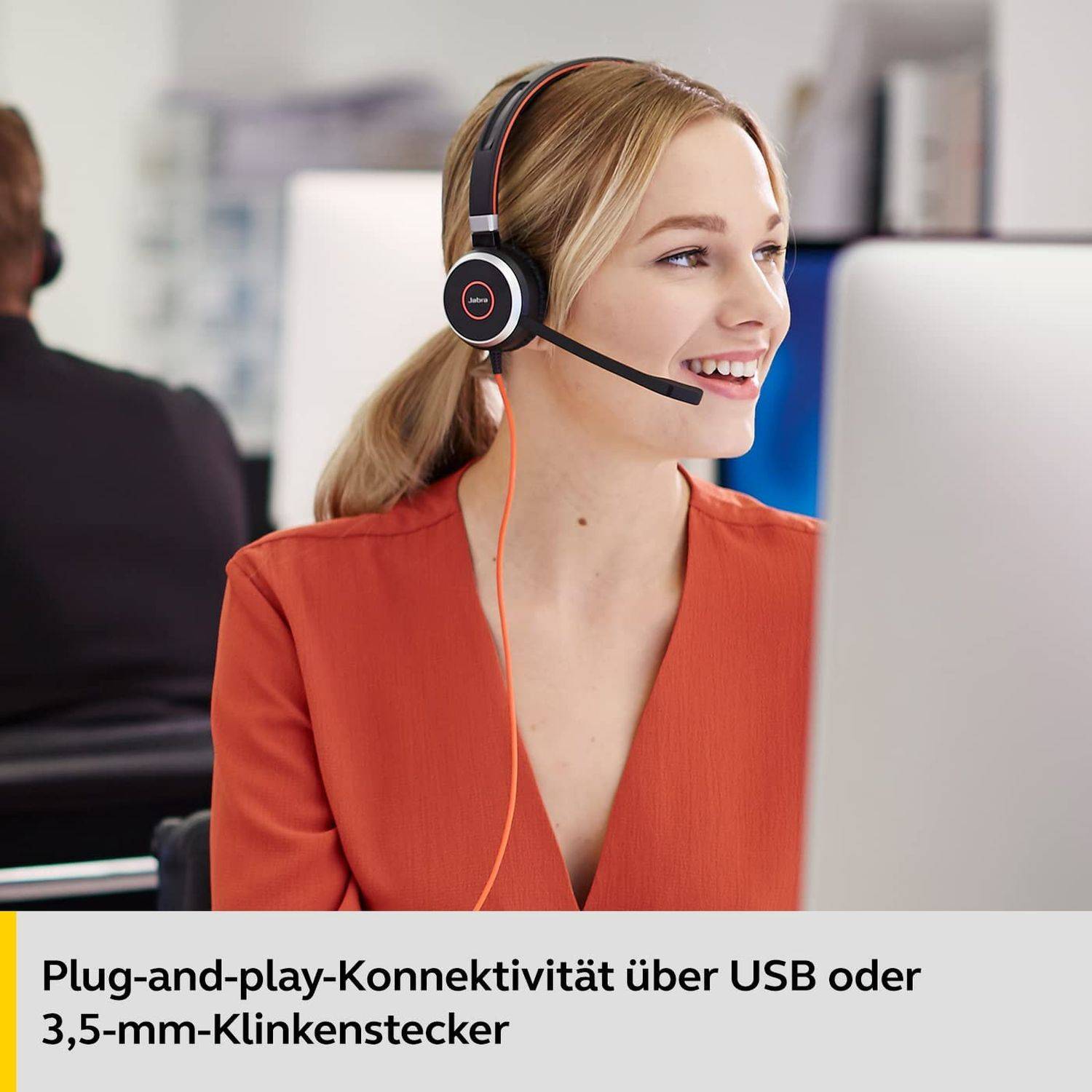 Jabra 6399-829-209 Computer On Ear Headset kabelgebunden Stereo Noise Cancelling Mikrofon-Stummschaltung