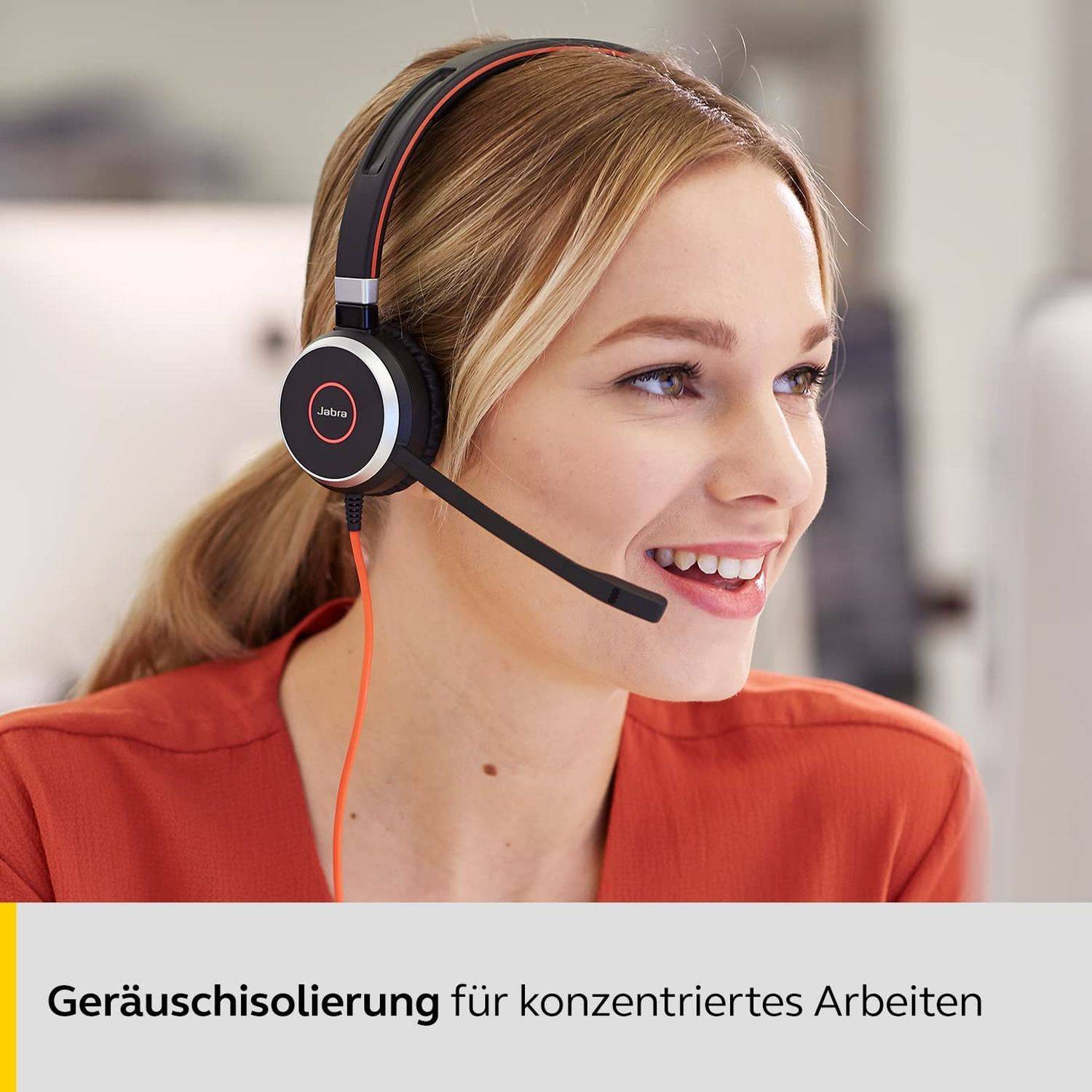 Jabra 6399-829-209 Computer On Ear Headset kabelgebunden Stereo Noise Cancelling Mikrofon-Stummschaltung