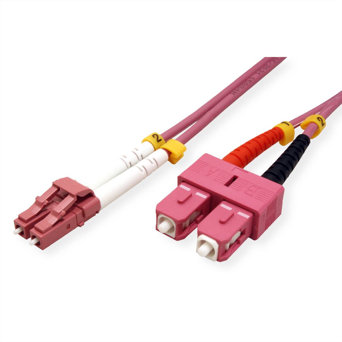VALUE LWL-Kabel 50/125µm OM4, LC/SC, LSOH, violett, 10 m