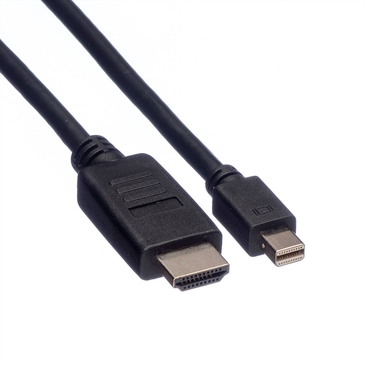Roline Mini-DisplayPort / HDMI Adapterkabel Mini DisplayPort Stecker, HDMI-A Stecker 4.50 m Schwarz 11.04.5793 Geschirmt DisplayPort-Kabel