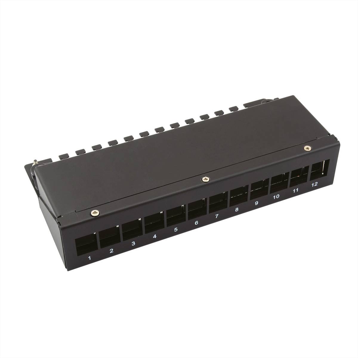 VALUE Keystone-Modulträger, 12-Port, schwarz