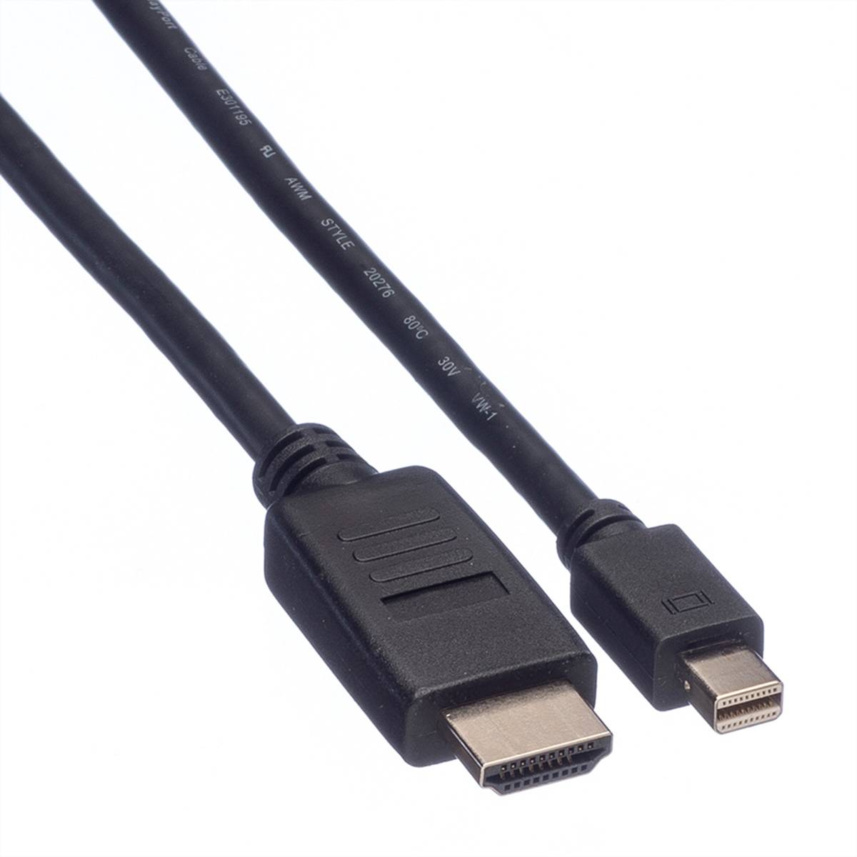 Value Mini-DisplayPort / HDMI Adapterkabel Mini DisplayPort Stecker, HDMI-A Stecker 4.50 m Schwarz 11.99.5793 Geschirmt DisplayPort-Kabel