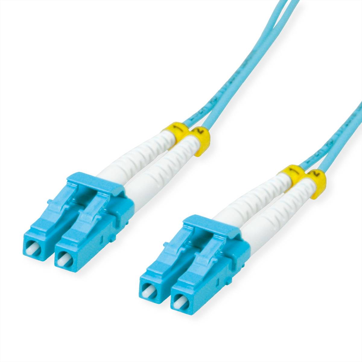 Value 21.99.8822 Glasfaser LWL Anschlusskabel [1x LC-Stecker - 1x LC-Stecker] 50/125 µ 2.00m Türkis Multimode OM3 2.00m