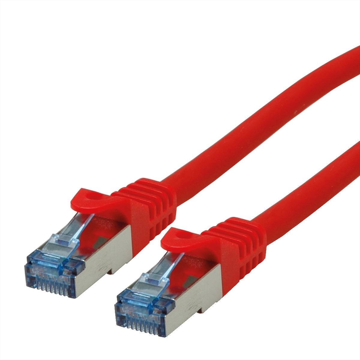 ROLINE Patchkabel Kat.6A S/FTP (PiMF), Component Level, LSOH, rot, 1 m