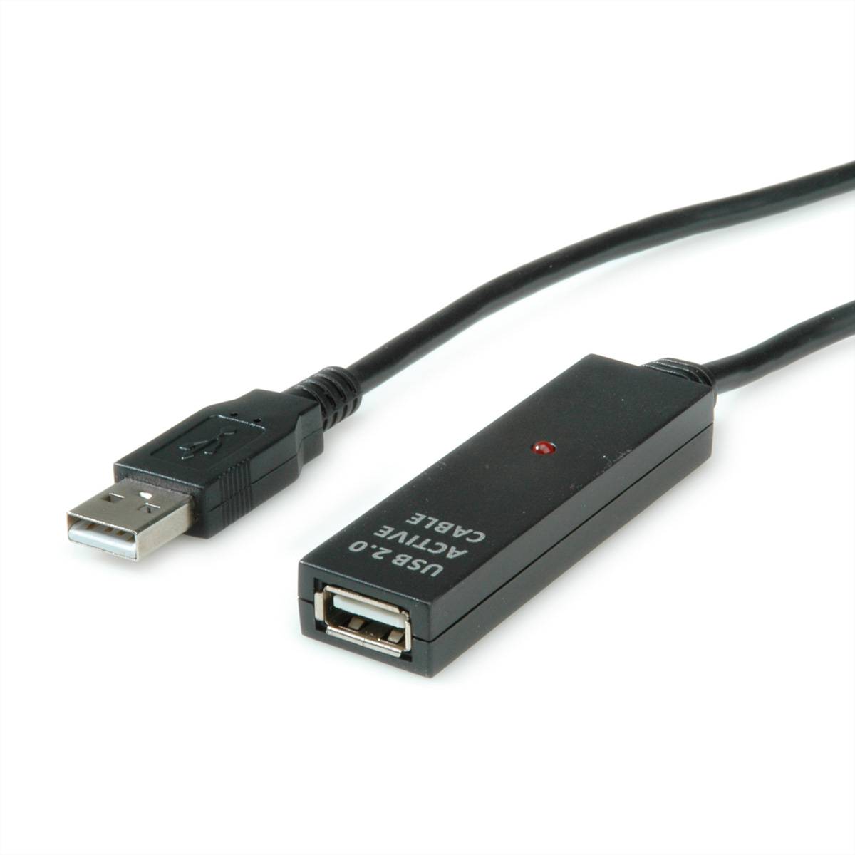 Value USB-Kabel 30.00 m Schwarz 12.99.1111
