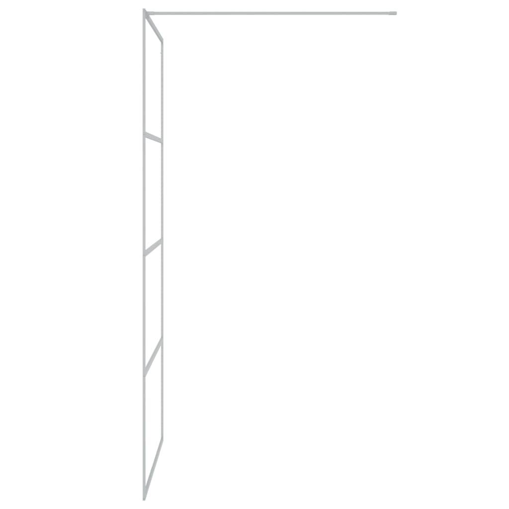 vidaXL Duschwand für Begehbare Dusche Silbern 100x195 cm ESG-Klarglas