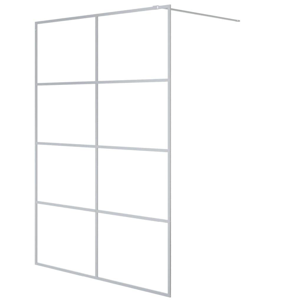 vidaXL Duschwand für Begehbare Dusche Silbern 140x195 cm ESG-Klarglas