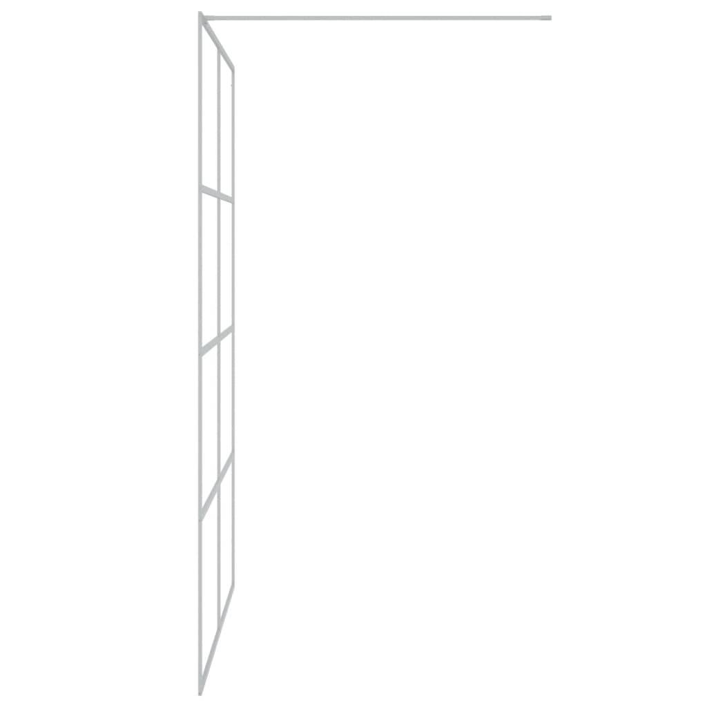 vidaXL Duschwand für Begehbare Dusche Silbern 140x195 cm ESG-Klarglas