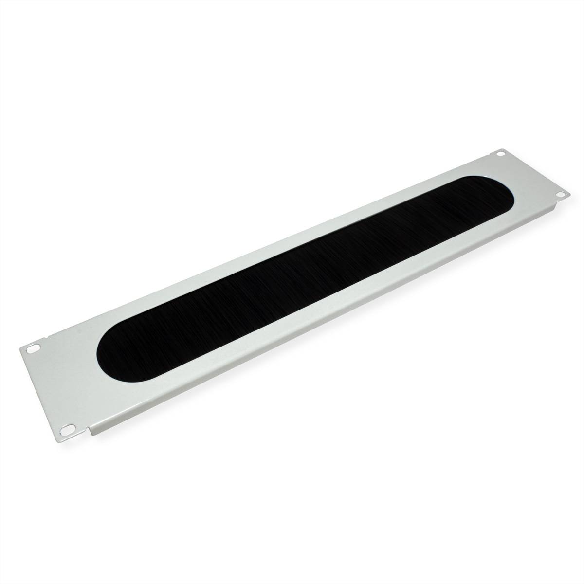 VALUE 19"-Kabeldurchführung 2 HE mit Bürstendichtung, grau