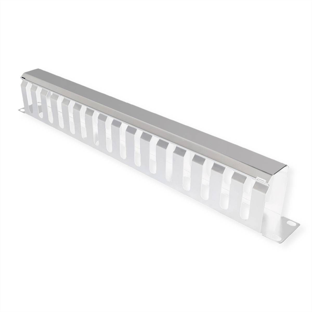 VALUE 19"-Frontplatte 1 HE mit Rangierkanal 40 x 60 mm, grau