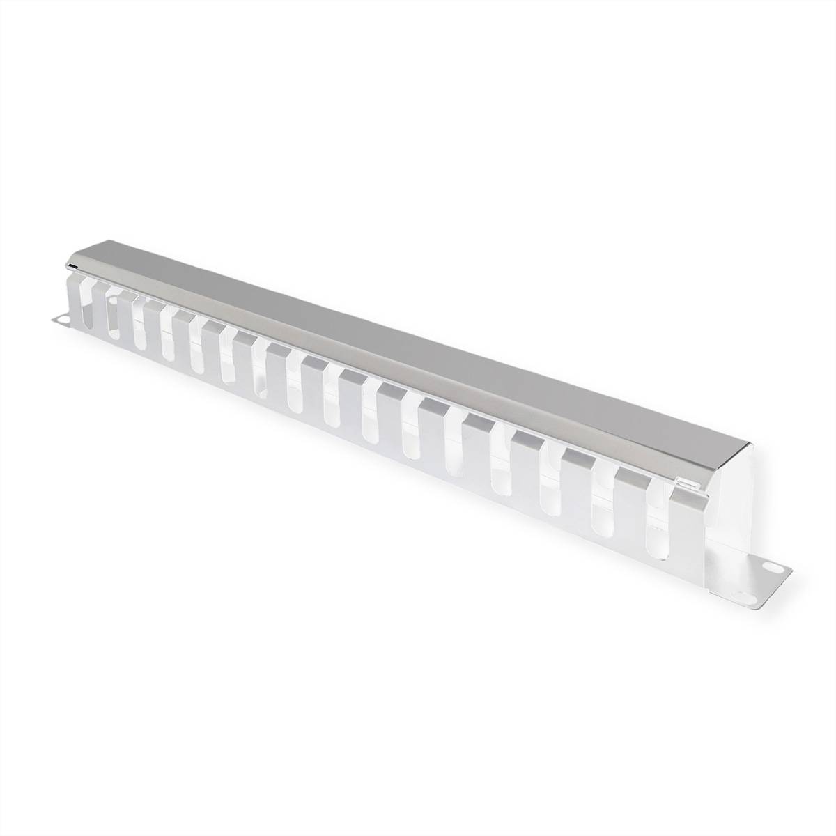 VALUE 19"-Frontplatte 1 HE mit Rangierkanal 40 x 40 mm, grau