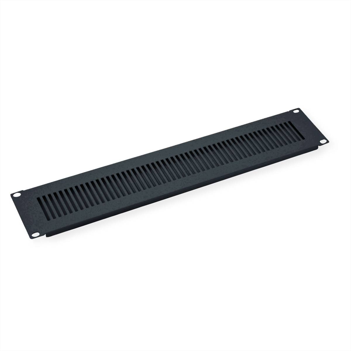 VALUE 19"-Belüftungs-Frontplatte 2 HE, schwarz