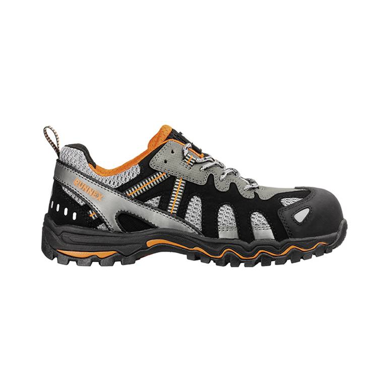 RUNNEX® S1 Sicherheitshalbschuhe LightStar schwarz/grau/orange, 5120_46 Gr.46