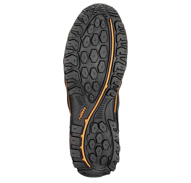 RUNNEX® S1 Sicherheitshalbschuhe LightStar schwarz/grau/orange, 5120_41 Gr.41